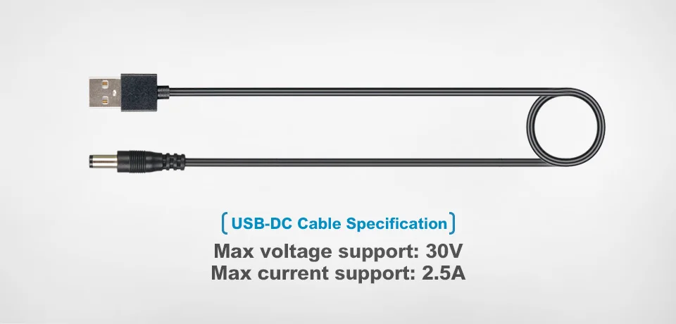 XTAR USB DC кабель DC порт специально предназначен для 5 в USB питания применяется к VC4 зарядное устройство, VC2 плюс мастер