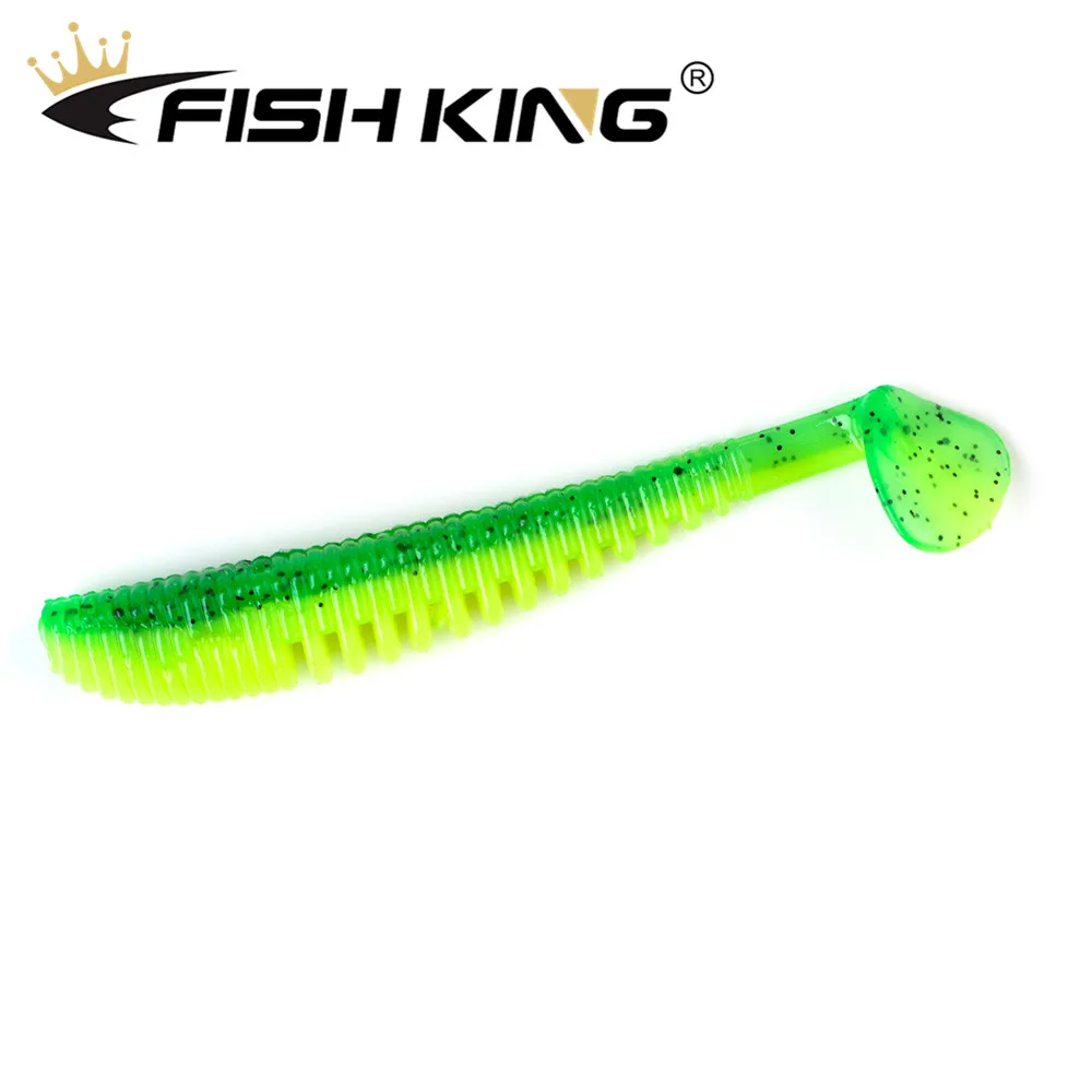 FISH KING мягкие рыболовные приманки 75 мм 100 мм 125 мм Искусственные приманки воблеры мягкие приманки Shad Карп силиконовые щуки мягкие наживки для рыбы