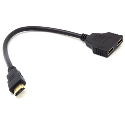 1080P 2 порта HDMI сплиттер 1 в 2 из мужчин и женщин видео кабель адаптер hdmi переключатель конвертер для аудио ТВ DVD