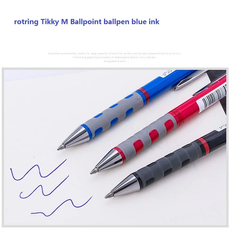 Rotring Tikky шариковые ручки высокого качества пластиковые ручки синие чернила M ручка канцелярские 1 шт