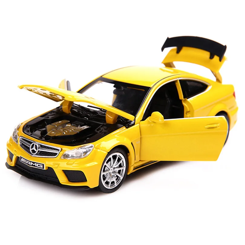 

1:32 C63 Super car Simulation Toy Car Model Alloy Pull Back Children Toys Genuine License Collection Gift Off-Road Vehicle Kids