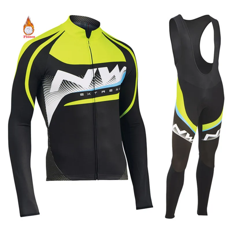 NW 2019 Pro team Зимняя Теплая Флисовая одежда для велоспорта Northwave Мужской трикотажный