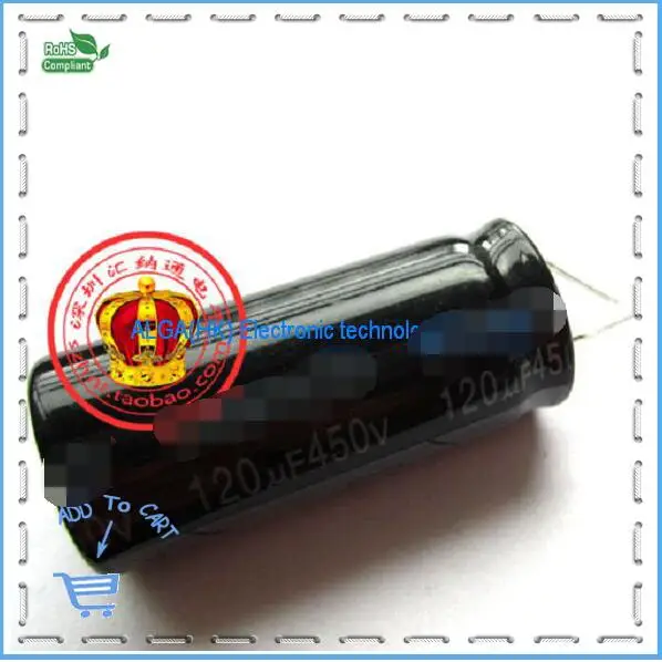 

Free shipping .Quality electrolytic capacitors 120UF450V 450V120UF 18 * 40MM