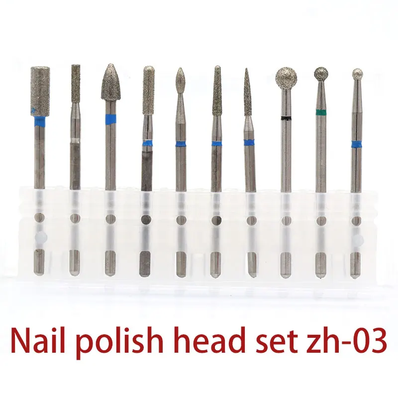 10 шт. Вольфрамовая стальная Шлифовальная головка для ногтей фреза маникюра