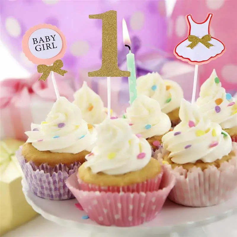 3 шт. Топпер для торта флаг маленьких мальчиков и девочек Возраст 1 год | Дом сад
