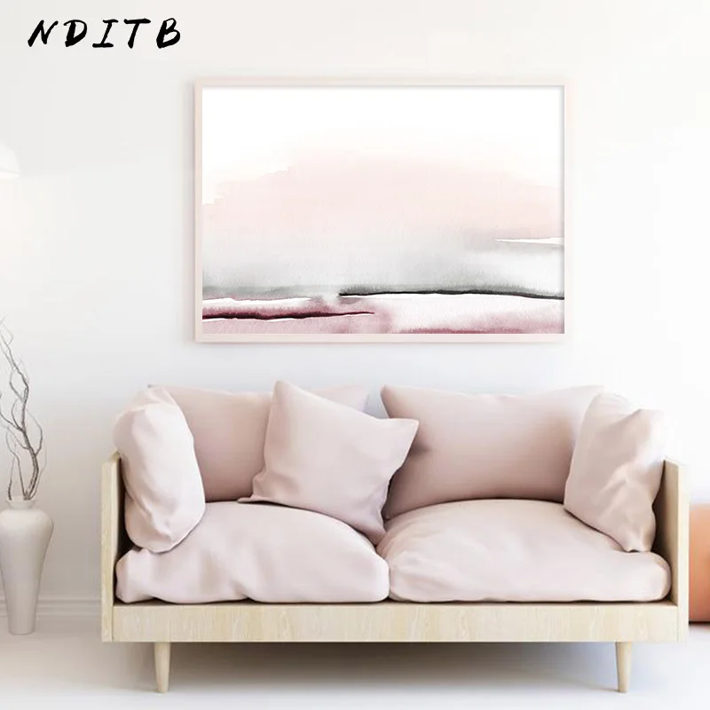 Акварельный абстрактный холст плакат и принт скандинавский стиль живопись