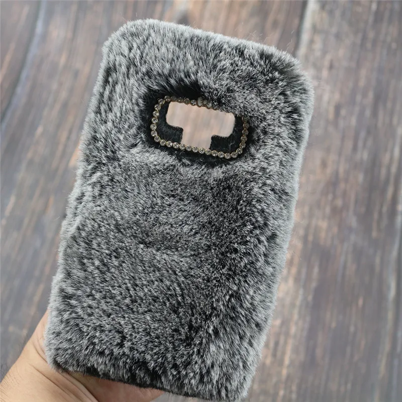 Милый теплый чехол для телефона с кроличьим мехом Samsung Galaxy J3 J5 J7 J1 J2 2016 2017 2015 милые