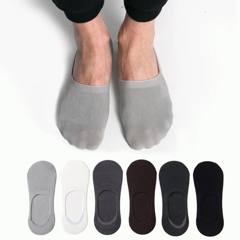 

Modal Thin Short Socks Cotton low cut socks Invisible no show socks non-slip Men Crew Male Silica Gel Antiskid Summer 1pair