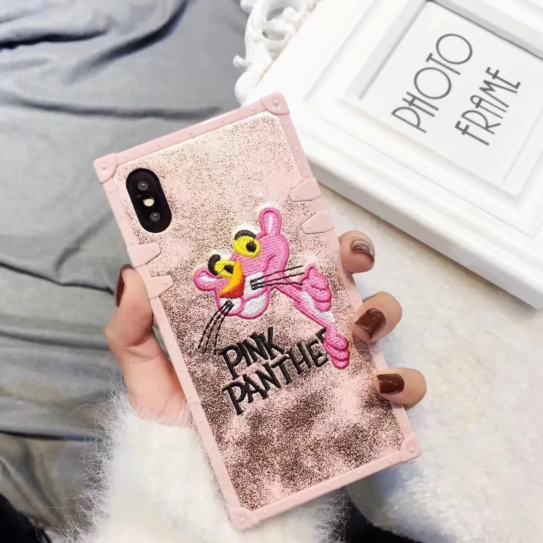 Новый мультяшный ретро кожаный вышитый мобильный чехол для Iphone X 6 6S 7 8 Plus