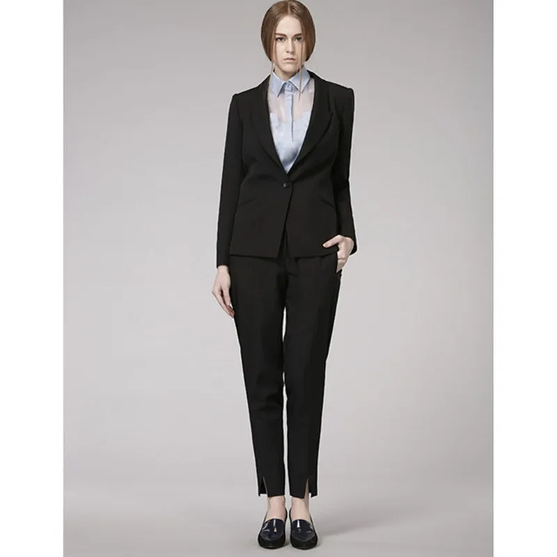 

Navy Women Ladies Custom Made Business Office Tuxedos Formal Work Wear New Suits jacket+pants