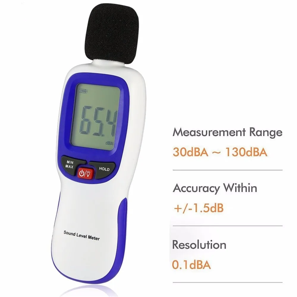 Цифровой тестер уровня звука и давления диагностический инструмент 30-130