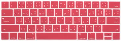 Тайский язык клавиатуры кожи для Iphone, для Ipad, для Ipad Mini Pro 1" A1706 15" A1707 с сенсорным ID, США, ультра тонкий силикон чехол для клавиатуры Стикеры - Цвет: Pink