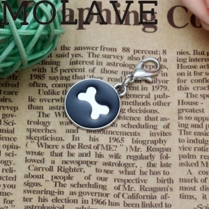 MOLAVE Happy Gifts симпатичная собака-щенок любимая модная популярная круглая кость щенок горный хрусталь кулон ПЭТ ювелирные изделия - Цвет: A
