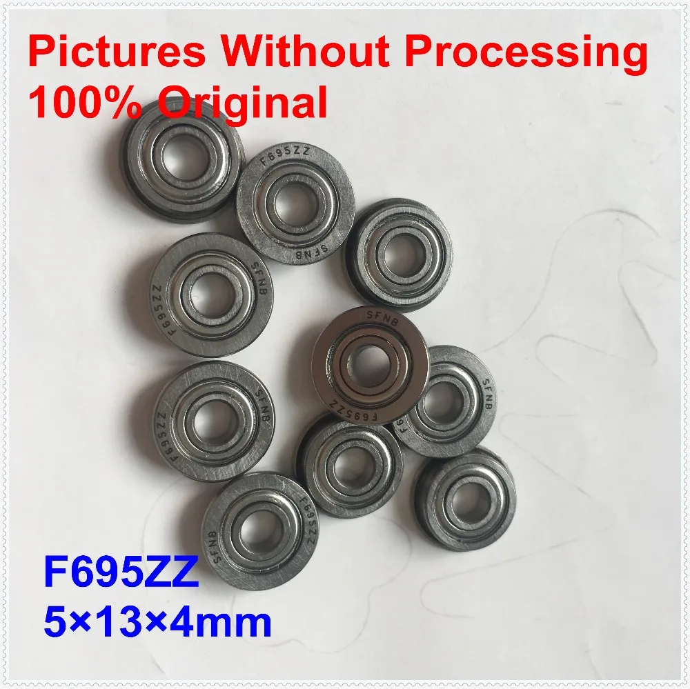F695ZZ фланец подшипника 10 шт. ABEC 3 5x13x4 мм Миниатюрный фланцевый подшипник F695 ZZ Z F619/ 5
