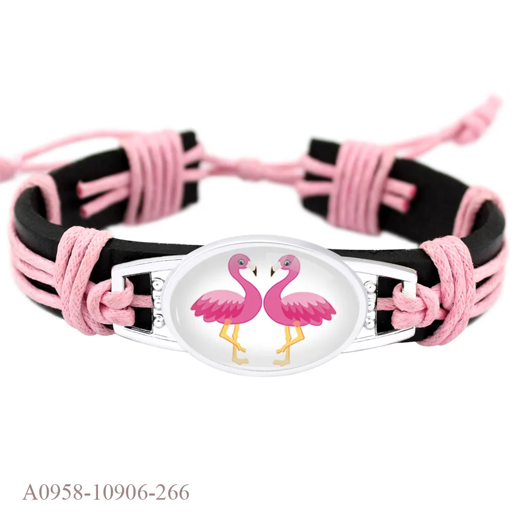 Горячая Распродажа дружеский подарок лучшие друзья фламинго кожаный браслет
