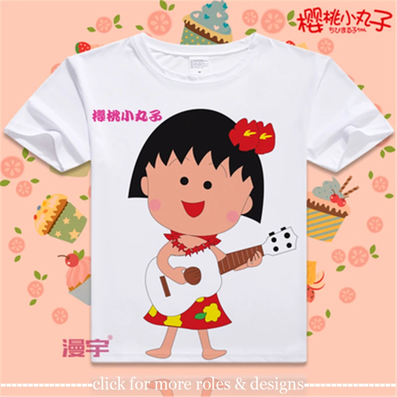 Painting Number 15 Chibi Maruko-chan Momoko "Maruko" Sakura Sakiko Sakura Косплей костюм ткань унисекс футболка с короткими рукавами - Цвет: Painting Number 15