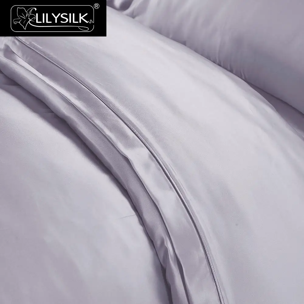 Lilysilk 4 шт. шелк Постельное белье шелковицы бесшовные Шелковый пододеяльник шелковая простыня Шелковый Оксфорд наволочки 19momme