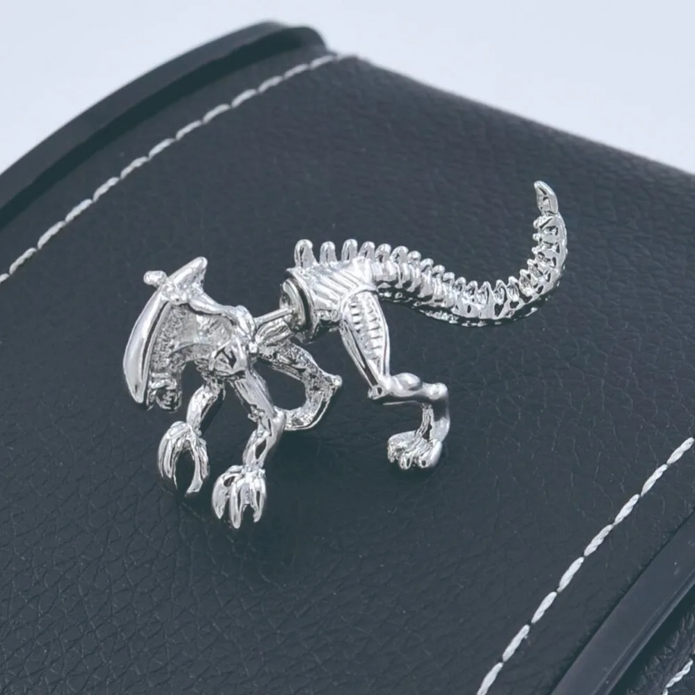 1 Pcs Cool Punk Style Rock Temptation Alloy Dinosaur Dragon Ear Cuff Wrap Earrings Piercing #289832 | Украшения и аксессуары