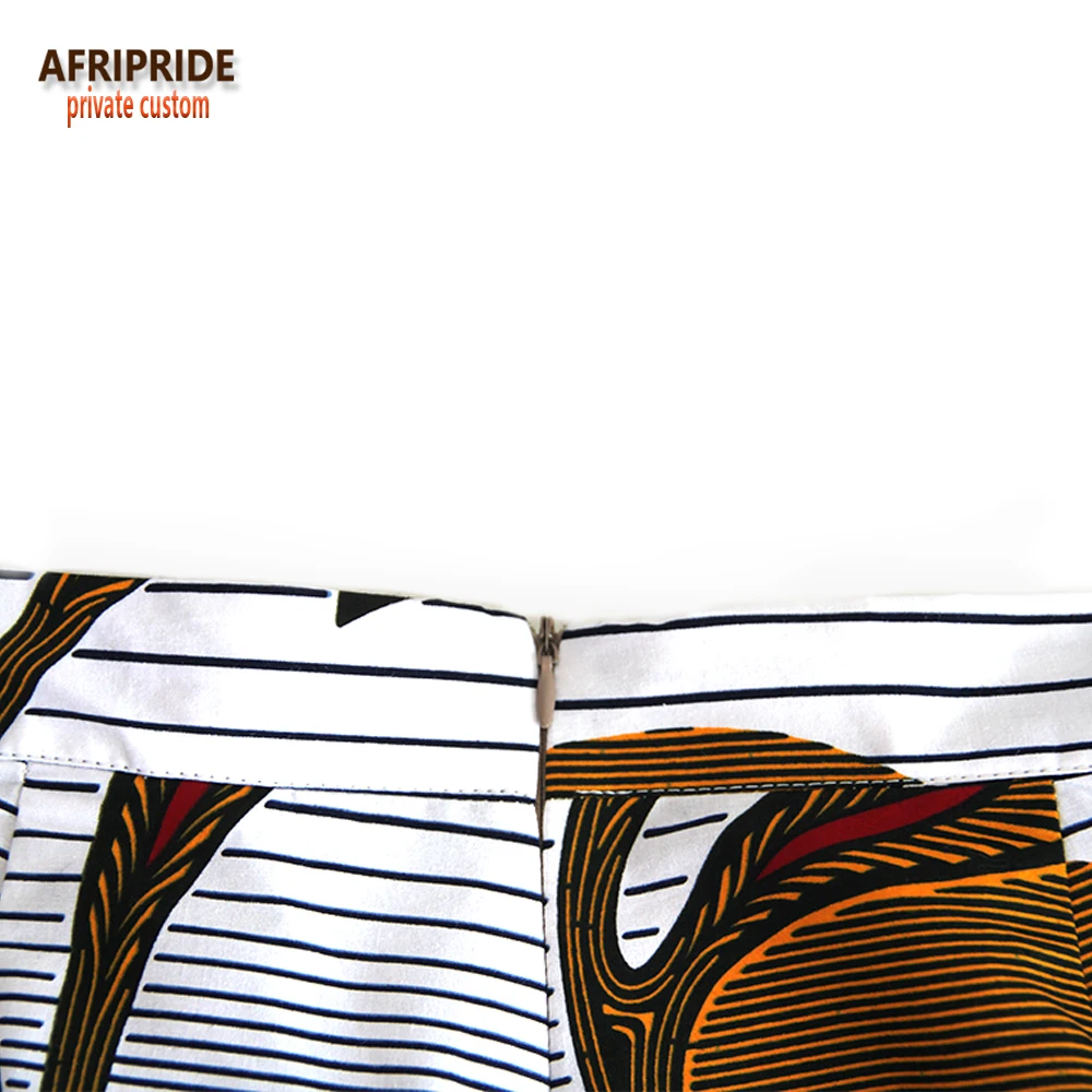 autumn african style women pajamas AFRIPRIDE private custom full sleeve top+ankle-length pant plus size pure cotton A722618