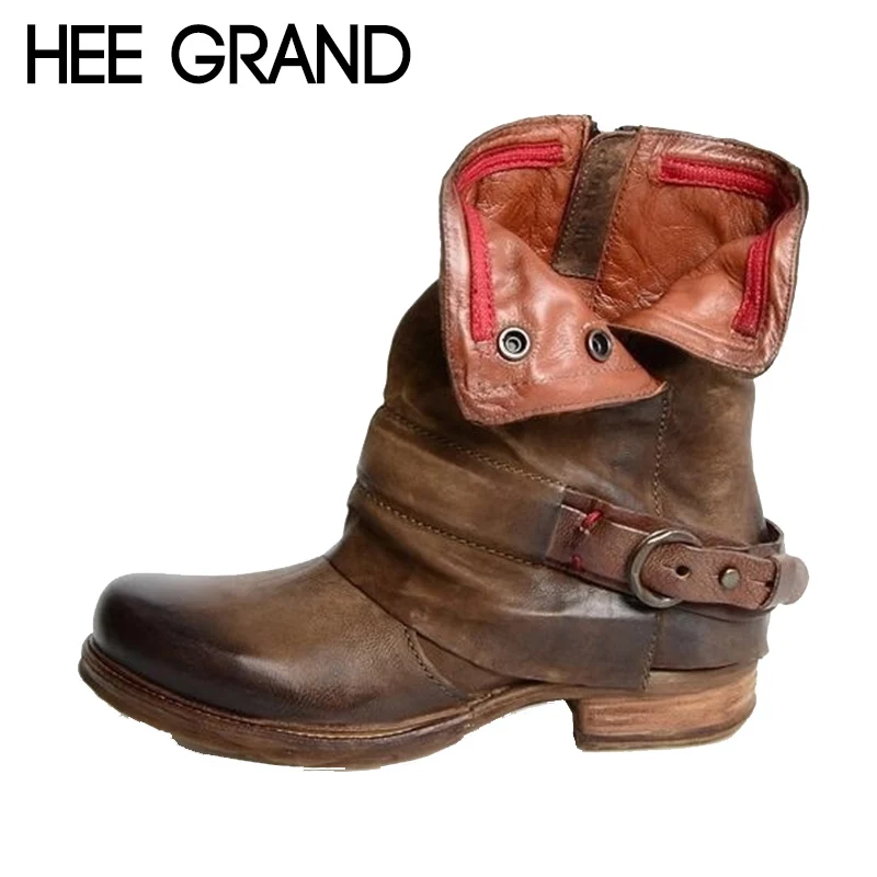 HEE GRAND/2018 женские ботильоны сезон весна ковбойские ботинки в байкерском стиле