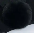 Помпон из лисьего меха - Цвет: black