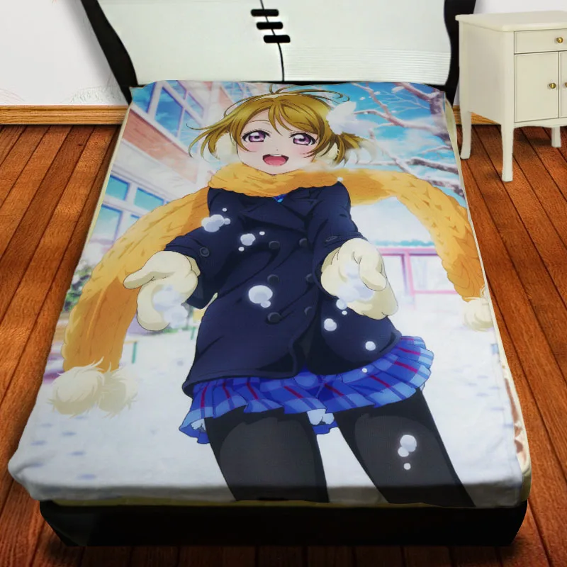 Черный Аниме Манга LOVE LIVE! Школьный идол проект пледы одеяло 001 - Цвет: Черный