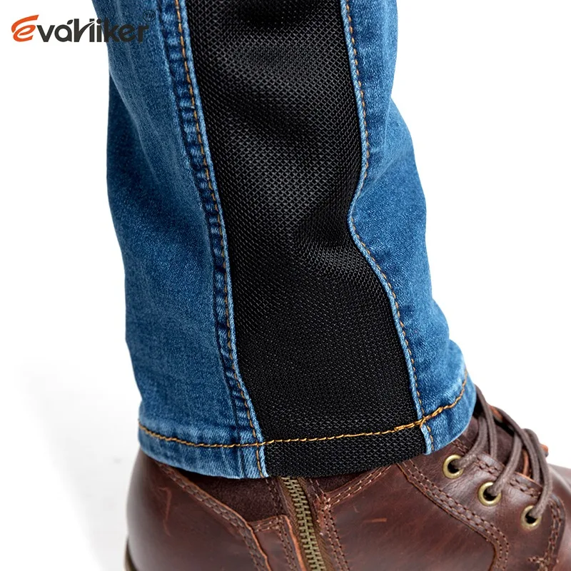 Весенне летние дышащие синие мотоциклетные джинсы для мужчин мото путешествий