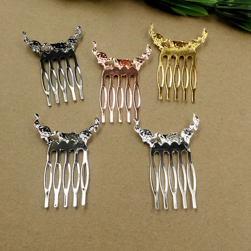 28*45 мм медь с античной бронзой/золото/серебро/черные цвета гребни для волос