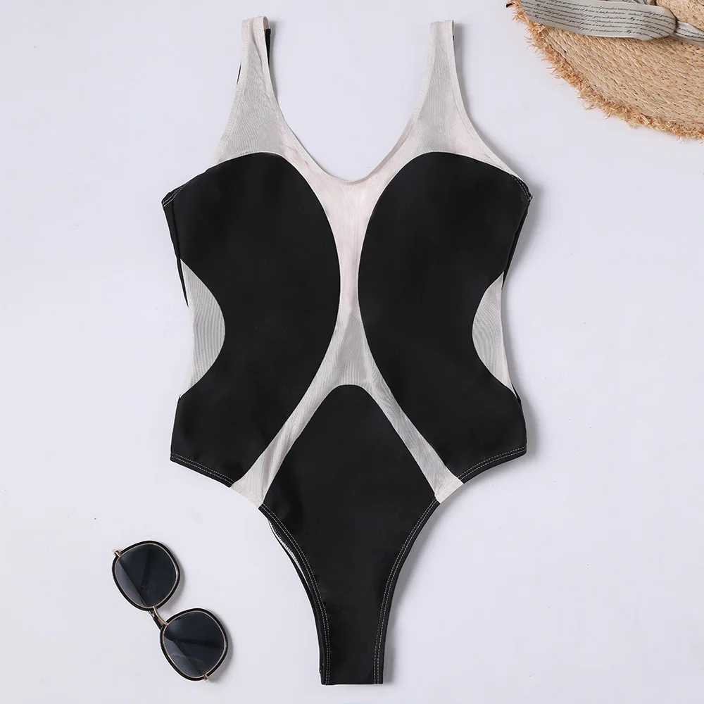 Ванный комплект Для женщин Одна деталь костюм 2019 бикини сексуальные прозрачные