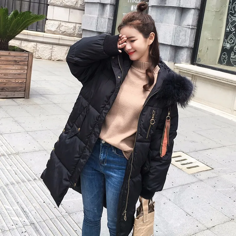 На зимнем меху куртка с капюшоном Для женщин утепленная парка Новая мода плюс