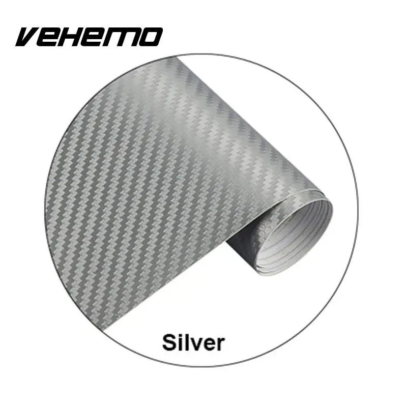 

Vehemo Carbon Fiber Protective Wrap Car Exterior DIY Sticker 200x30CM Car Styling