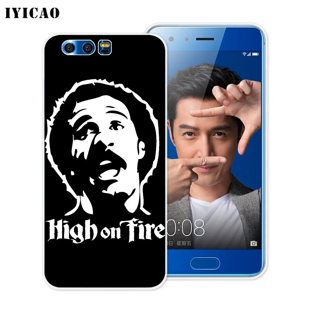 Мягкий силиконовый чехол IYICAO High on Fire для Huawei Y9 Y7 Y6 Prime 2018 Honor 8C 8X 8 9 10 Lite 7X 7C 6A 7A Pro |