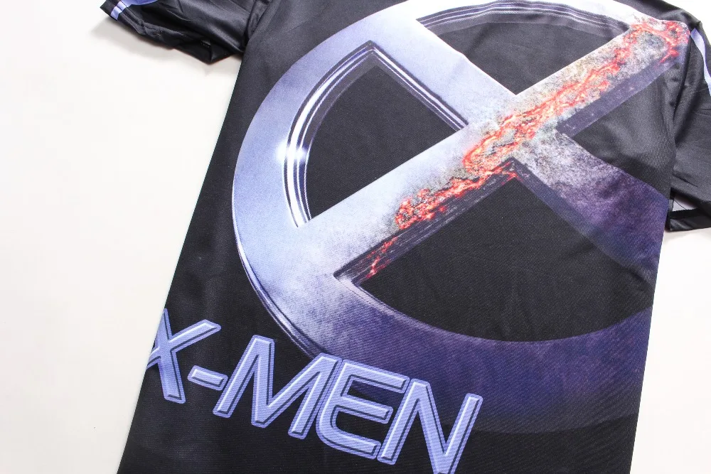 2016 Фильм Ужасов X Men Апокалипсис Рубашка Мультфильм Marvel Super Heroes Костюм 3d Спорт