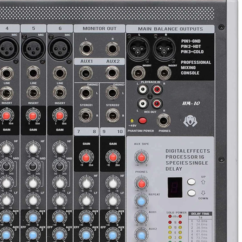 Leicozic HM10 6 канальный микшер консольный аудио dj микшер микшерная консоль процессор эффектов аудио для диско церковь для концертных площадок