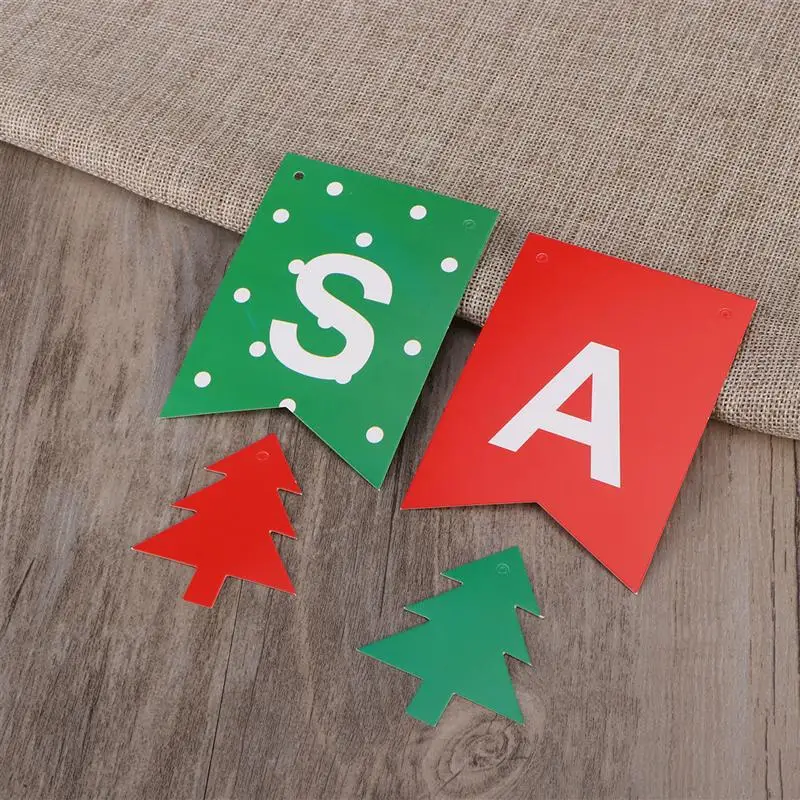 2M Bunting Banners Colorful Paper Merry Christmas Letter Pattern Garland Flags XMAS Tree Pendants Wall Hanging Decoration | Дом и сад