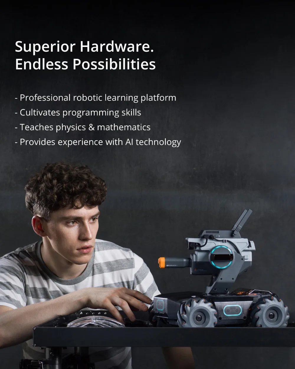 DJI RoboMaster S1 умный Обучающий робот умный автомобиль игрушка танк лучший подарок для детей пульт дистанционного управления бренд