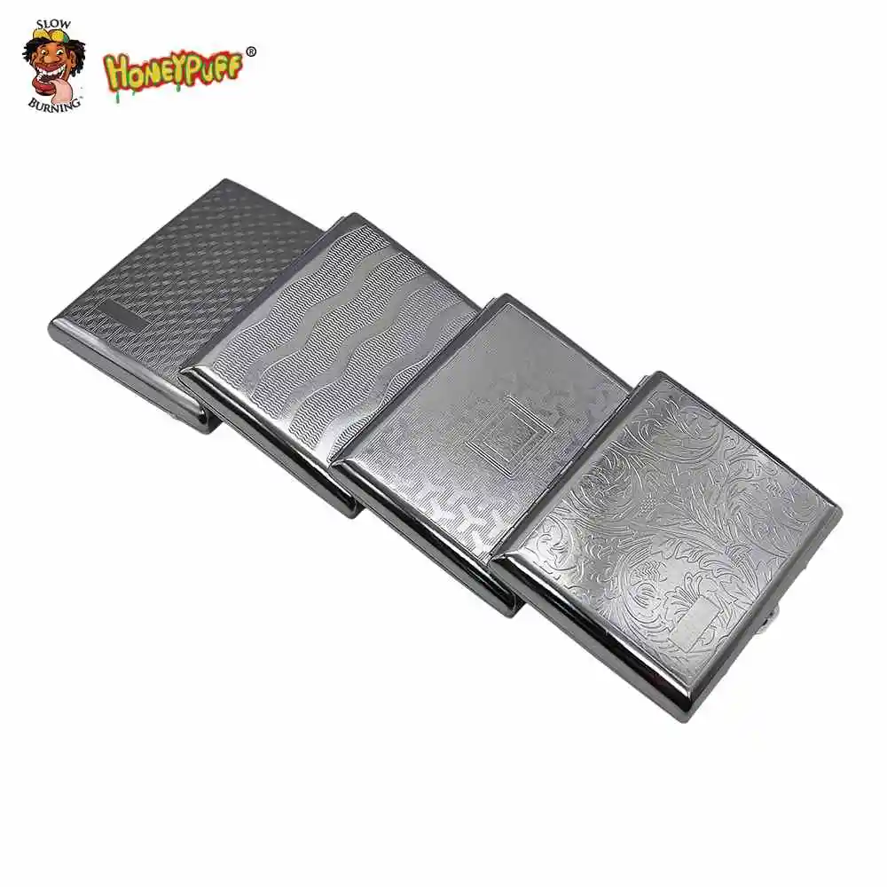 HONEYPUFF металлический чехол для сигарет Табак 18 карманный размер табака коробка с 2
