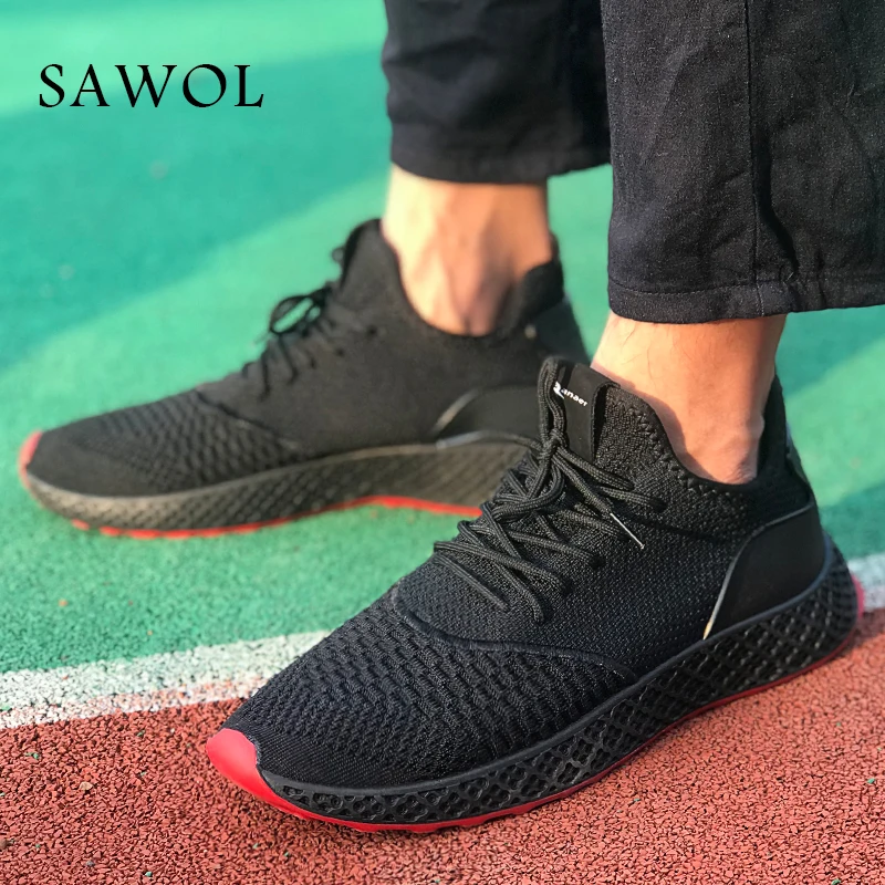 Men Casual Shoes Sneakers Brand Male Mesh Flats High Quality Breathable Slip On Loafers Spring Autumn Sawol | Обувь