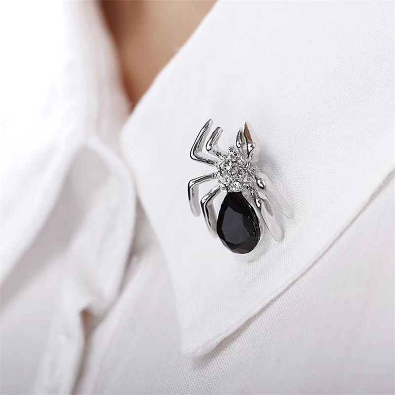 2016 новые Костюмные Стразы Броши пауки модная брошка со стразами булавки для