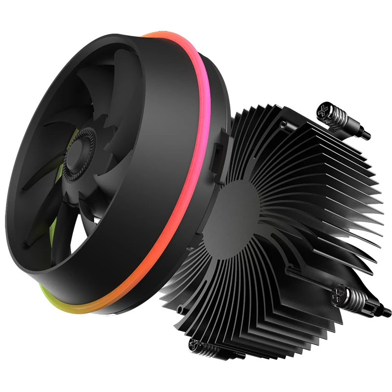 Shadow CPU RGB радиатор охлаждающий кулер 100 мм 4Pin светодиодный вентилятор Радиатор