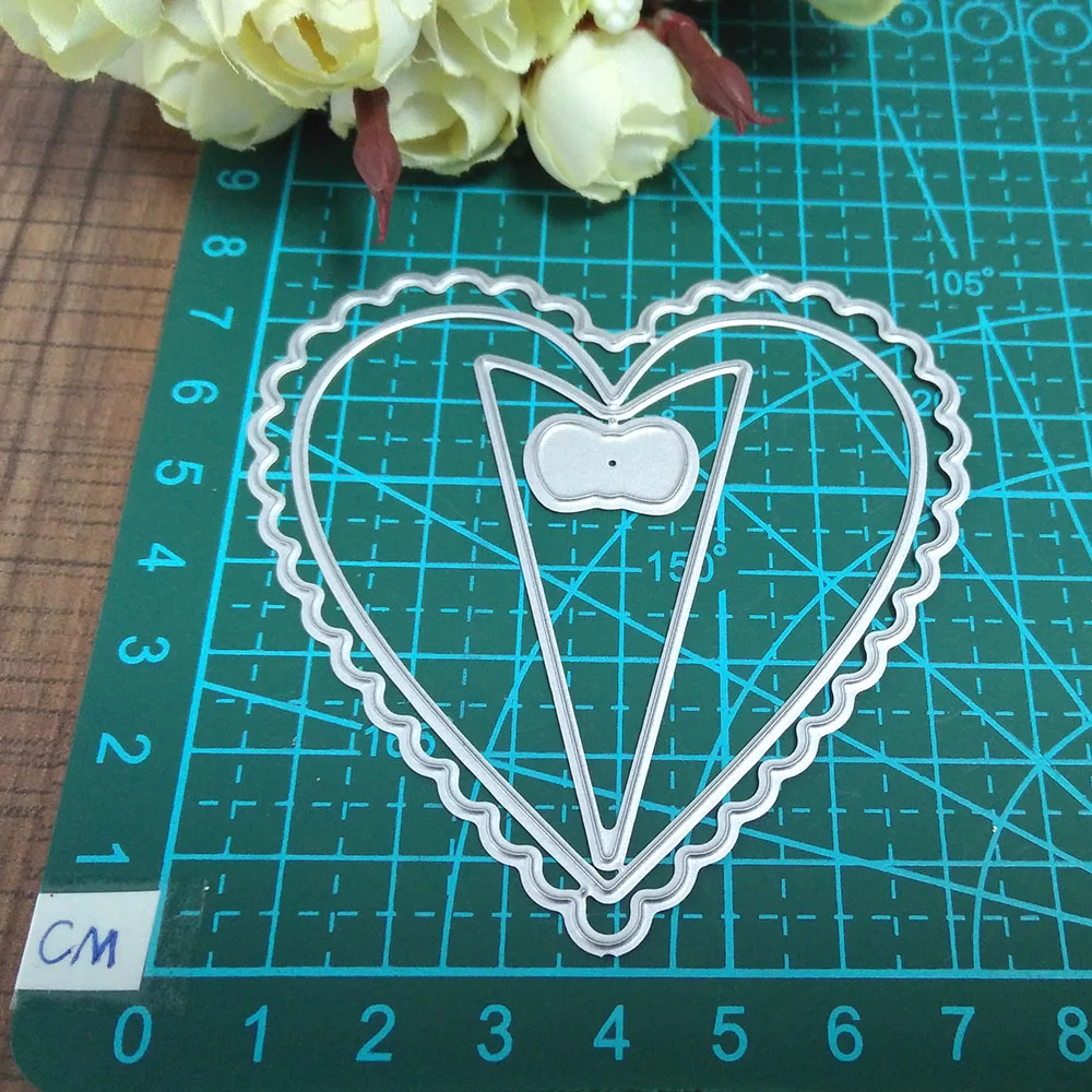 Свадебные карточки Металл, сердечки режущие штампы для DIY Скрапбукинг альбом День рождения карты годовщина подарок украшение