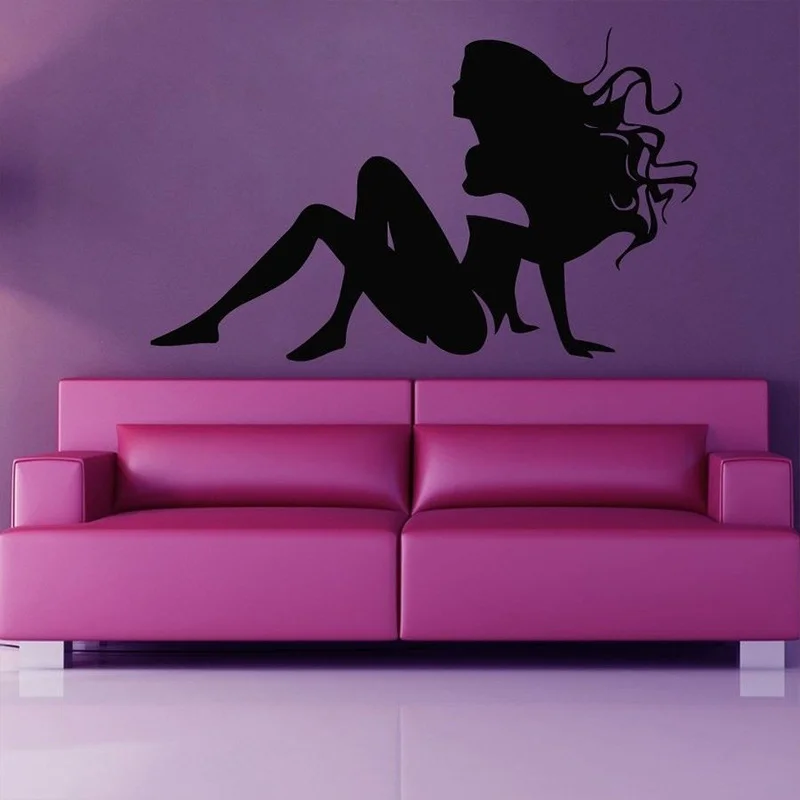 

Sexy Girl Club Sticker naked Decal Muurstickers Posters Vinyl Wall Decals Pegatina Quadro Parede Decor Mural Sexy Girl Sticker