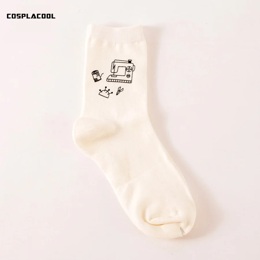 [COSPLACOOL] оригинальные модные носки с принтом женские ботинки шапкой цвет черный
