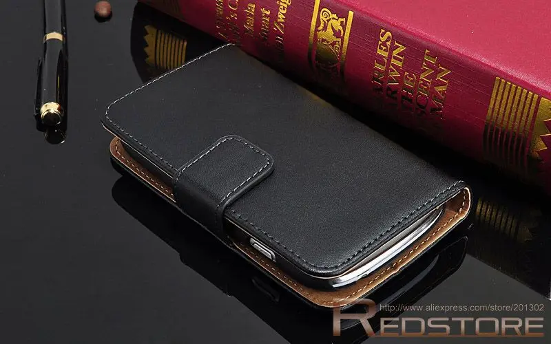 S3mini подлинный бумажник флип кожаный чехол для Samsung Galaxy S3 mini i8190 подставкой