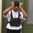Черная поясная сумка, тактический жилет, военная сумка через грудь molle в стиле хип-хоп, твердая поясная сумка Kanye, тактическая нагрудная сумка Alyx, уличная одежда