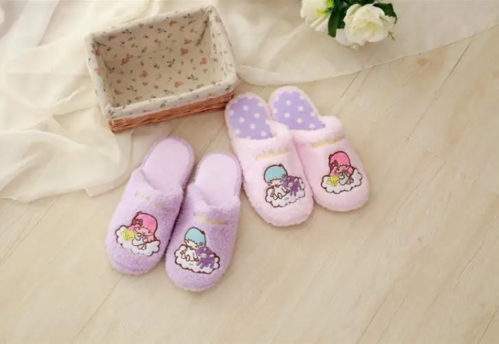 Мультяшные персонажи Little Twin Stars; зимняя домашняя обувь; тапочки коллекция куклы игрушки кукла; подарок для детей любимого питомца#1298