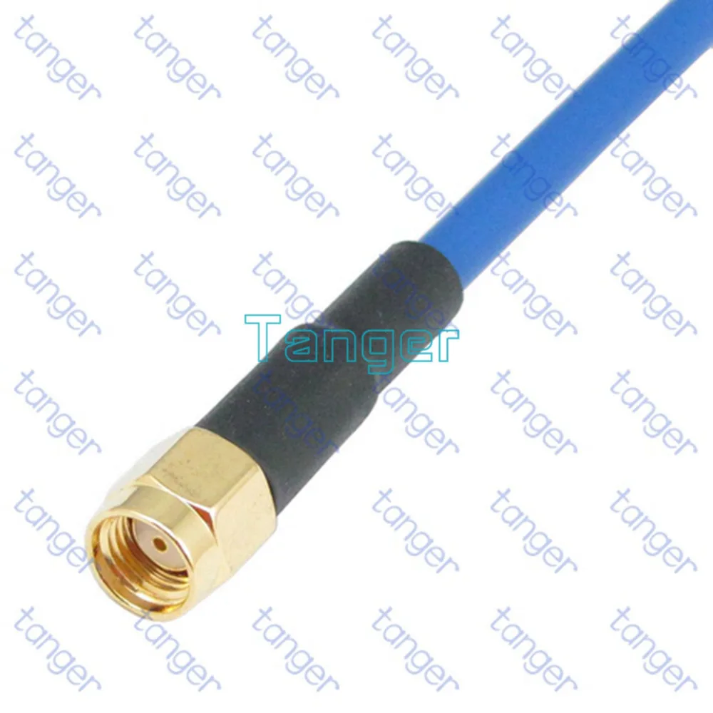 N гнездовой разъем для RP-SMA Штекерный с 20 дюймов 50 см RG402 RG141 RG-402 синий полугибкий