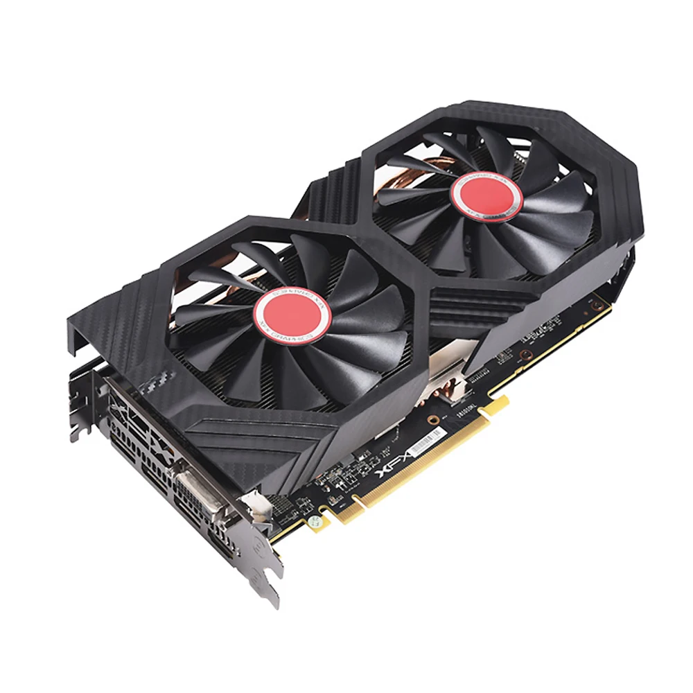 Графические карты XFX RX590 8 ГБ GDDR5 256bit PCI E 3 0 HDMI DisplayPort DVI D 2304SPs графические для