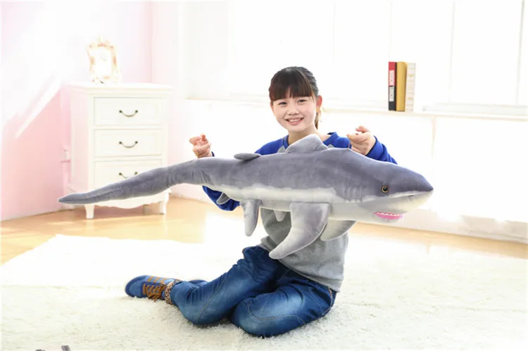 Мягкая игрушка большая плюшевая в виде акулы 140 см подарок на день рождения w655
