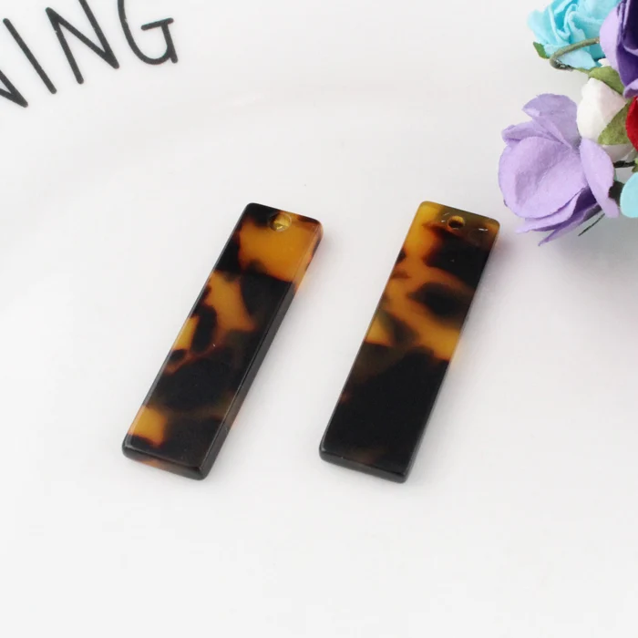 3-35X10MM Rectangle 10 шт. Черепаховые квадратные и прямоугольные амулеты ацетат акриловые амулеты жемчужная мозаика сердце кулон Diy серьги фурнитура - Окраска металла: 3-35X10MM Rectangle